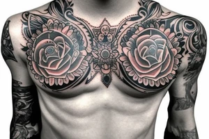 Gypsy style chest tattoos tattoo idea