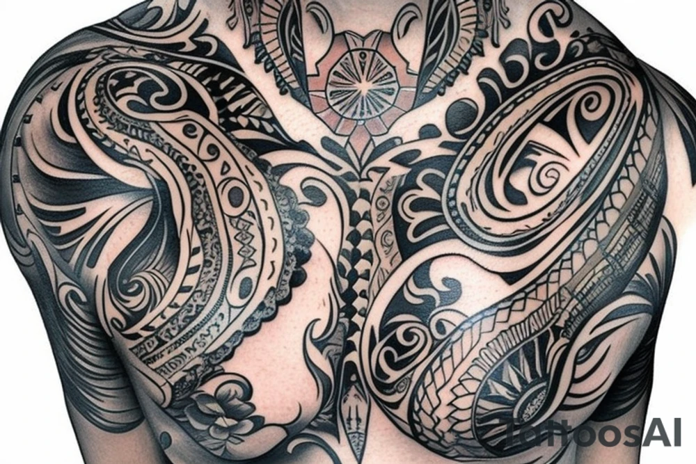 Gypsy style chest tattoos tattoo idea