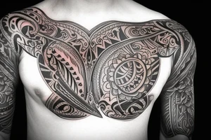 Gypsy style chest tattoos tattoo idea