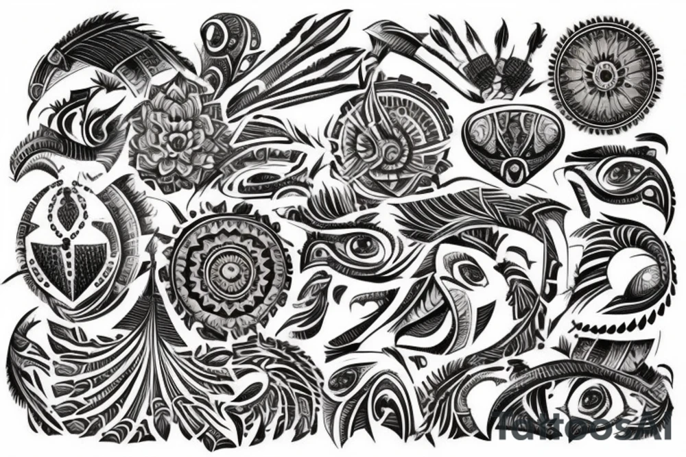 Indian chest tattoo tattoo idea