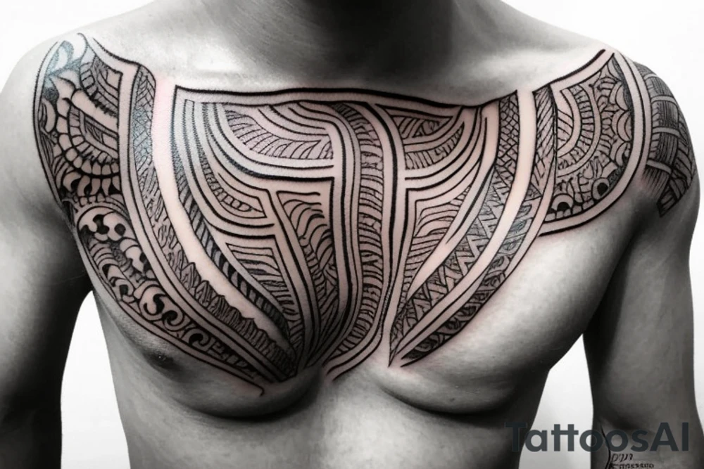 Indian chest tattoo tattoo idea