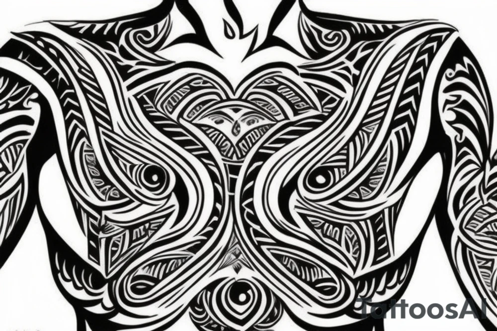 Indian chest tattoo tattoo idea