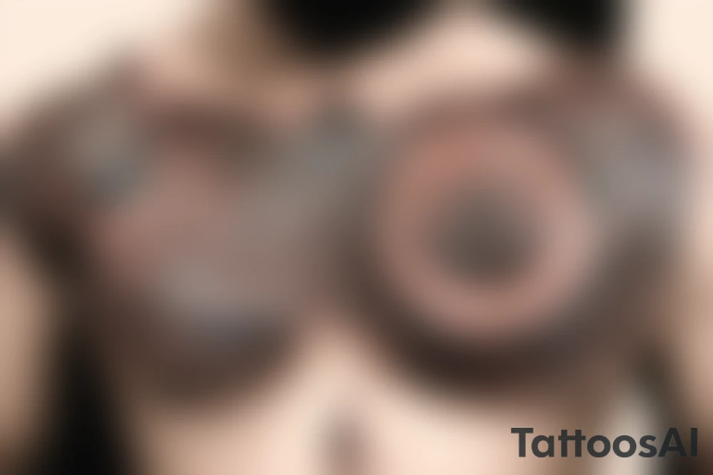 Indian chest tattoo tattoo idea