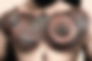 Indian chest tattoo tattoo idea