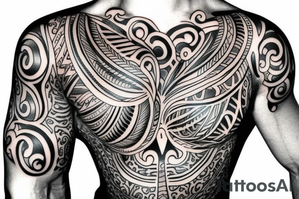 Indian style chest tattoo tattoo idea
