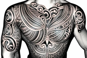 Indian style chest tattoo tattoo idea