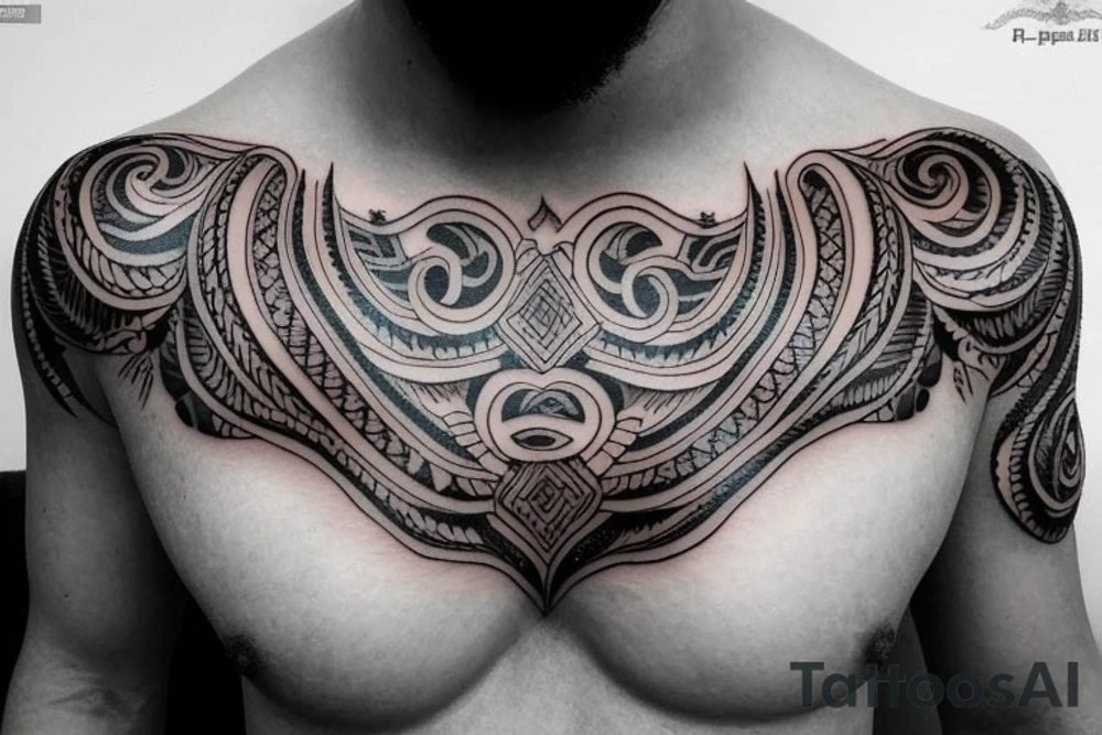 Indian style chest tattoo tattoo idea
