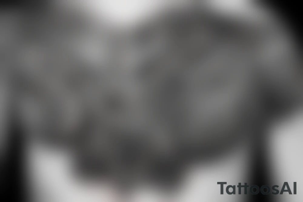 Tibetan creatures chest tattoo tattoo idea