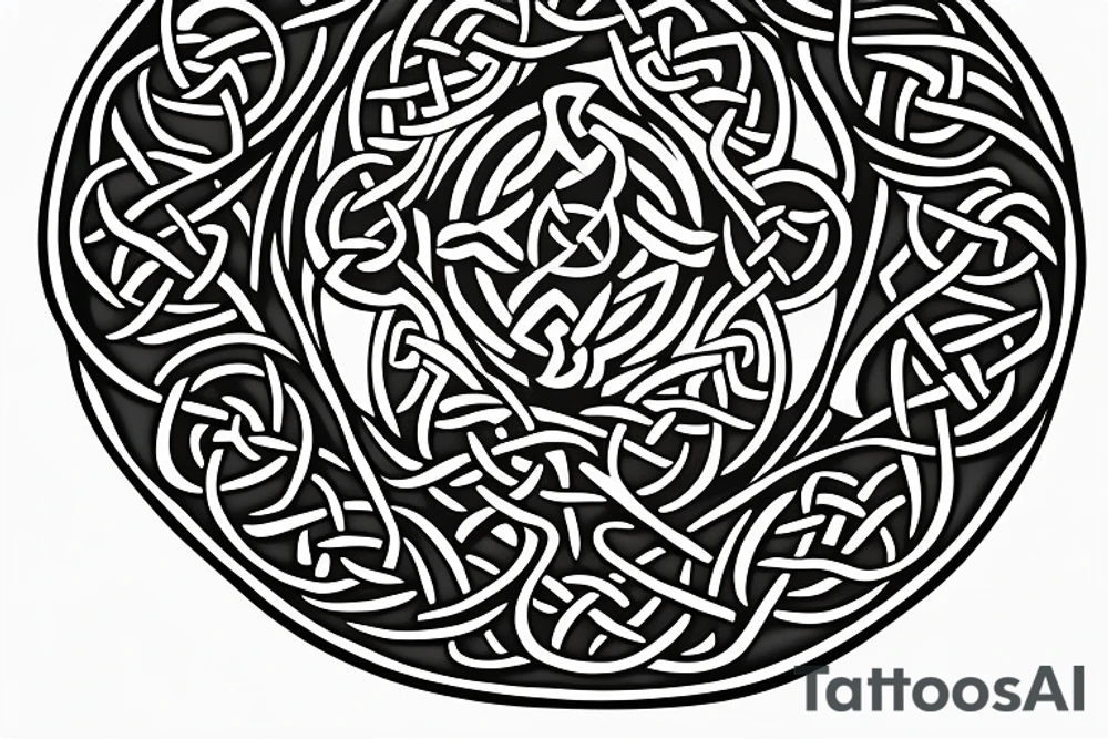 Celtic animal chest covering tattoo idea