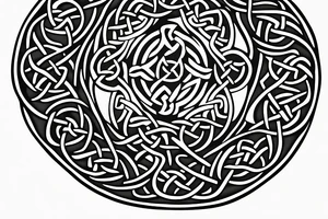 Celtic animal chest covering tattoo idea