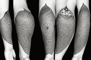 Celtic animal chest covering tattoo idea