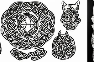 Celtic animal chest covering tattoo idea