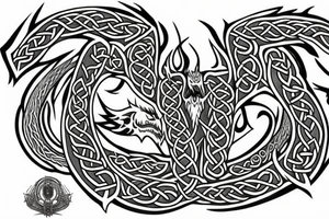 Celtic dragon chest tattoo tattoo idea