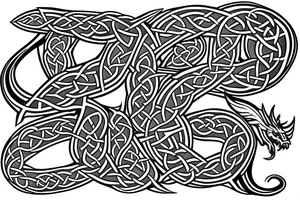 Celtic dragon chest tattoo tattoo idea