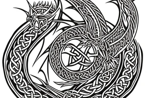 Celtic dragon chest tattoo tattoo idea