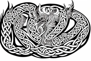 Celtic dragon chest tattoo tattoo idea