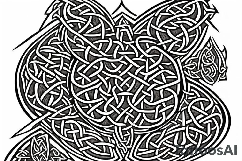 Celtic dragon chest tattoo tattoo idea