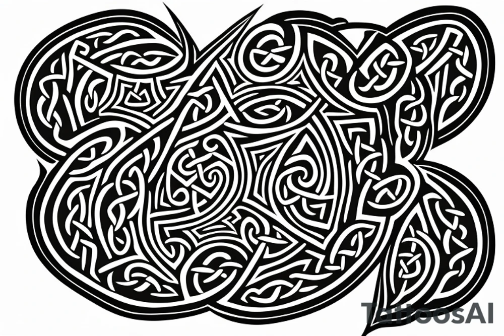 Celtic animal chest tattoo tattoo idea
