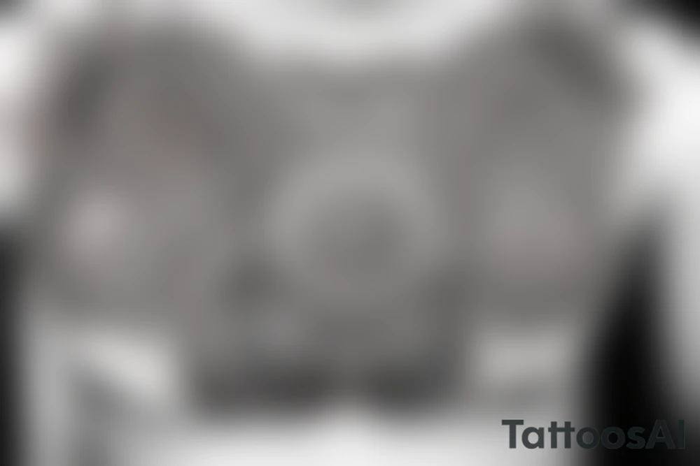 Mandala animal chest tattoo tattoo idea