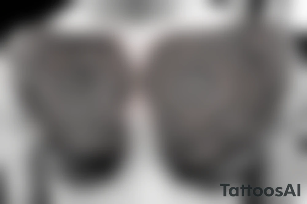 Mandala animal chest tattoo tattoo idea
