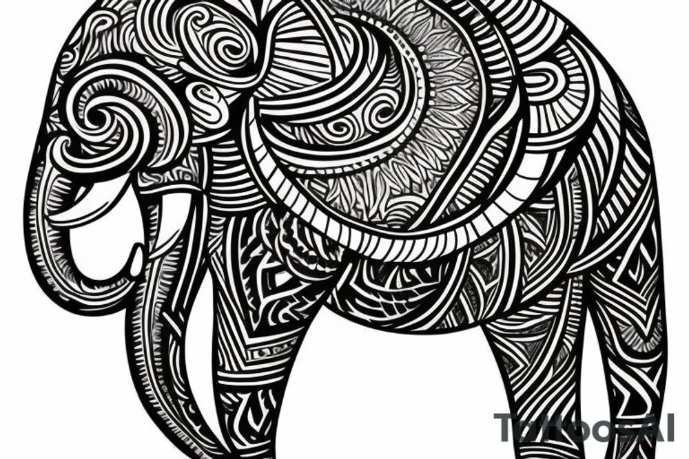 Mandala elephant
chest tattoo tattoo idea