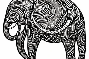 Mandala elephant
chest tattoo tattoo idea