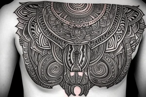 Mandala elephant
chest tattoo tattoo idea