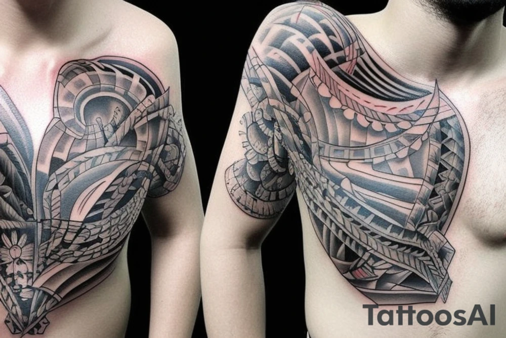 Mean chest tattoo tattoo idea