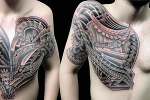 Mean chest tattoo tattoo idea