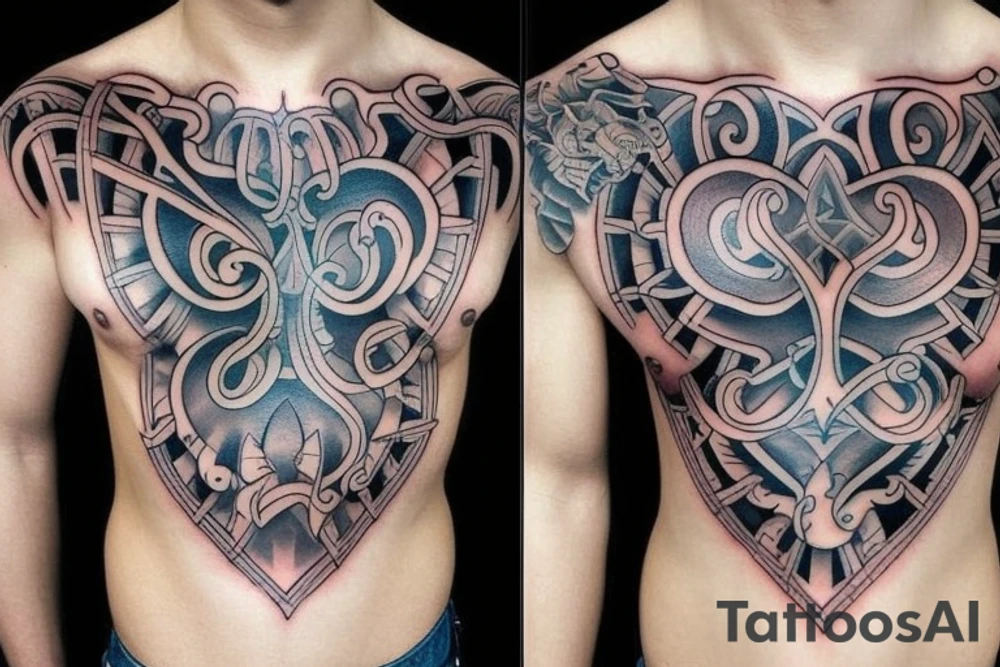 Mean chest tattoo tattoo idea