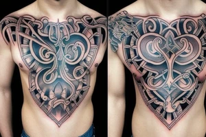 Mean chest tattoo tattoo idea