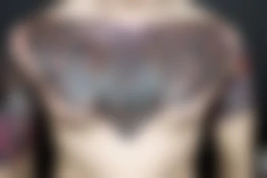 Mean chest tattoo tattoo idea