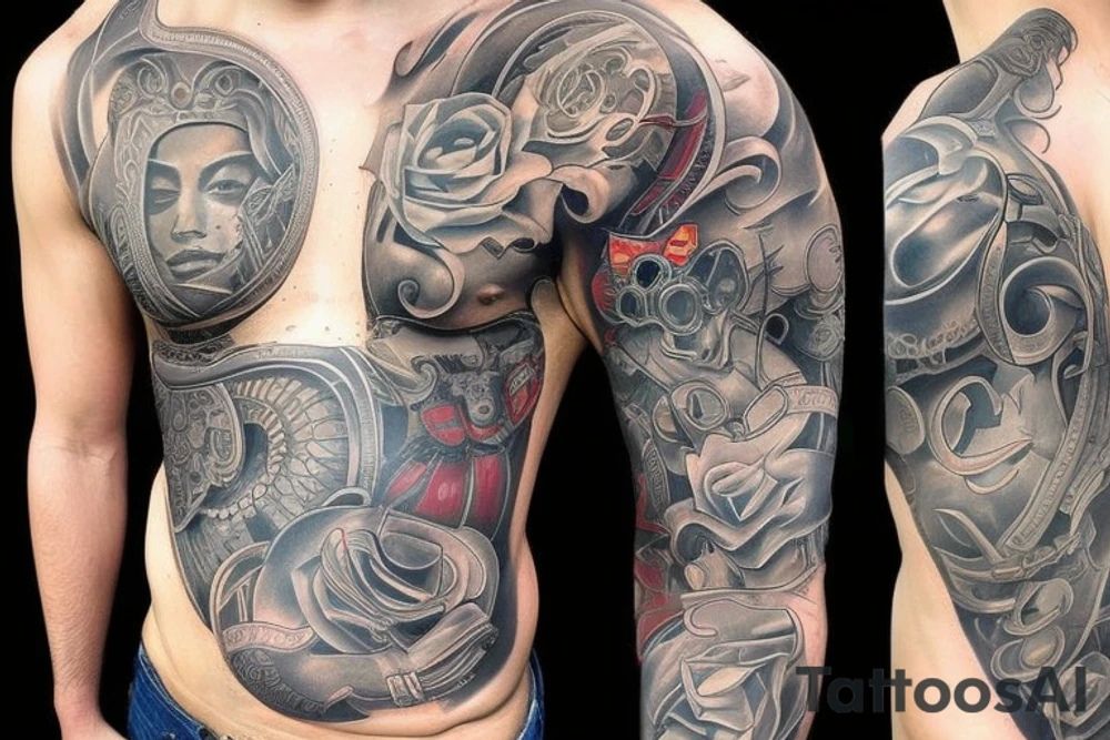 Mean pectorals tattoo tattoo idea