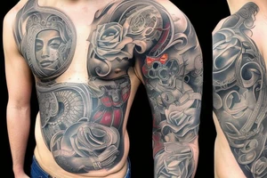 Mean pectorals tattoo tattoo idea