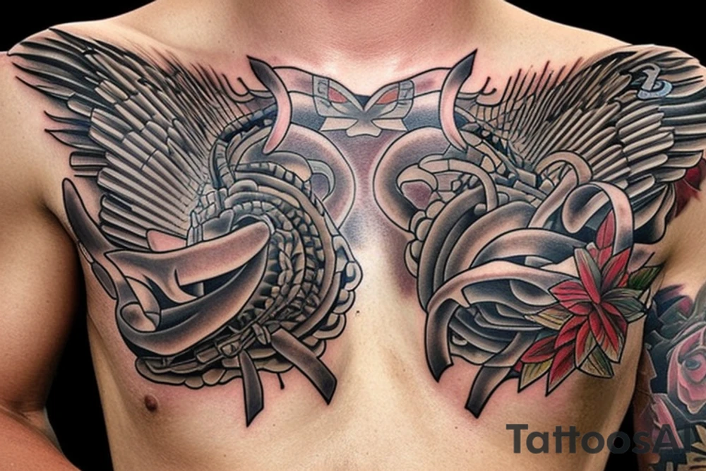 Mean pectorals tattoo tattoo idea