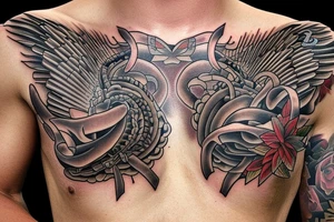 Mean pectorals tattoo tattoo idea