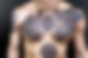 Mean pectorals tattoo tattoo idea