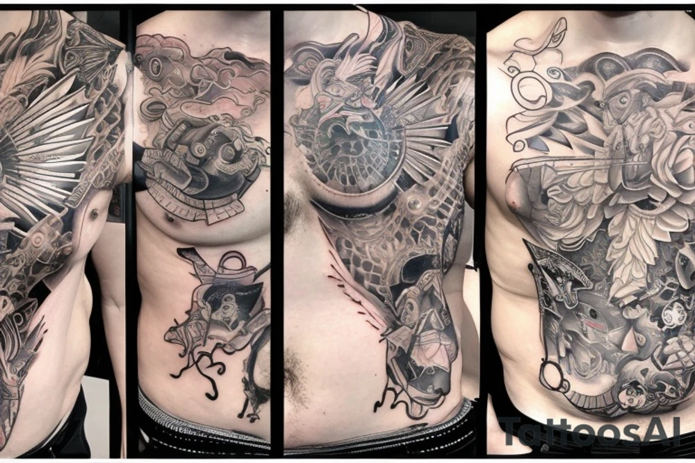 Mean pectorals tattoo tattoo idea