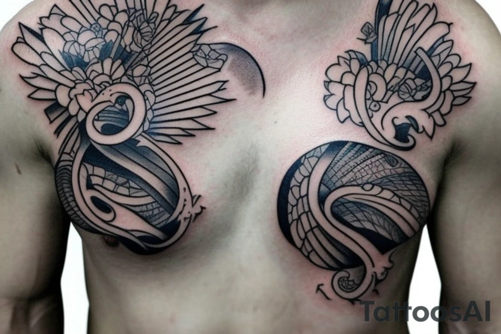 Masculine chest tattoos tattoo idea