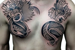 Masculine chest tattoos tattoo idea