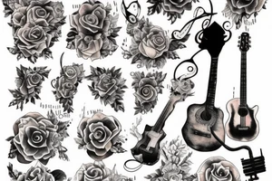 Musical creation on chest tattoo idea