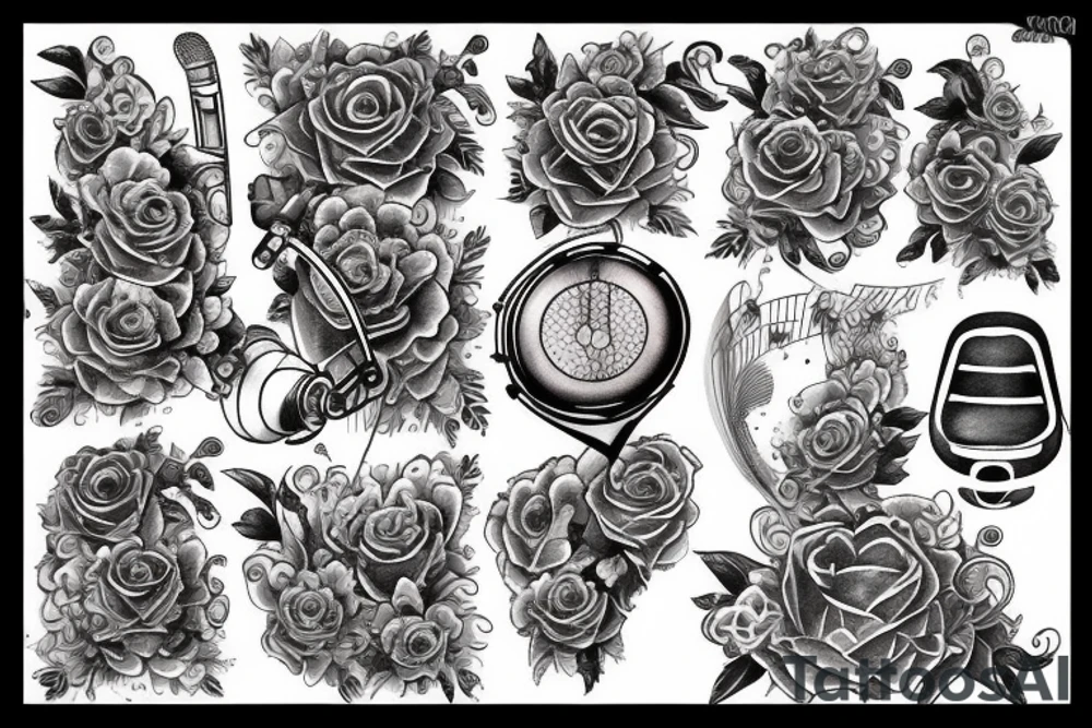 Musical creation on chest tattoo idea