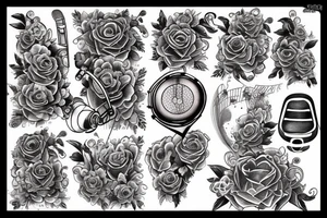 Musical creation on chest tattoo idea