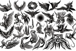 Mythical flying creature chest tattoo tattoo idea