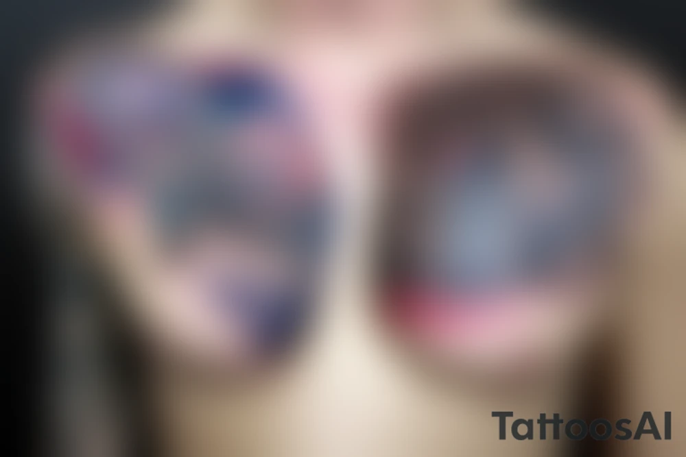 space chest tattoo tattoo idea