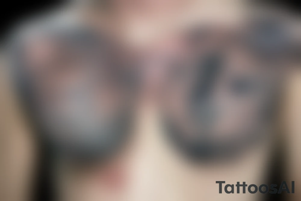 space chest tattoo tattoo idea