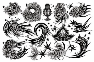 Celestial surpent chest tattoo tattoo idea
