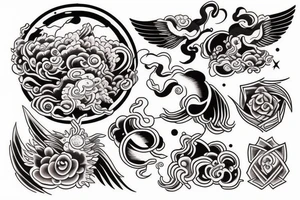 Celestial surpent chest tattoo tattoo idea