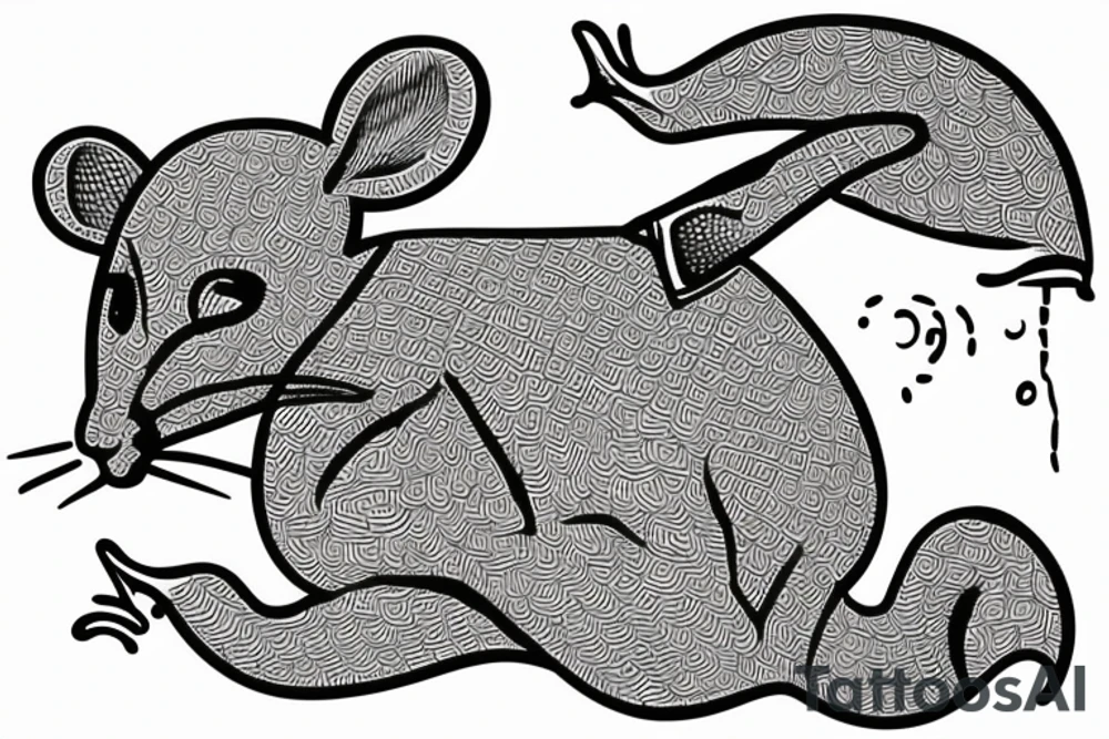 rat with a cap tattoo idea