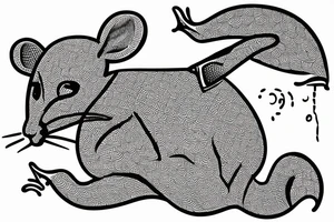 rat with a cap tattoo idea